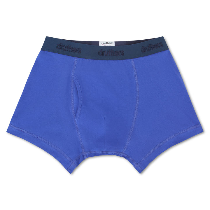 Organic Cotton Boxer Briefs - Charcoal Navy Stripe – Druthers NYC