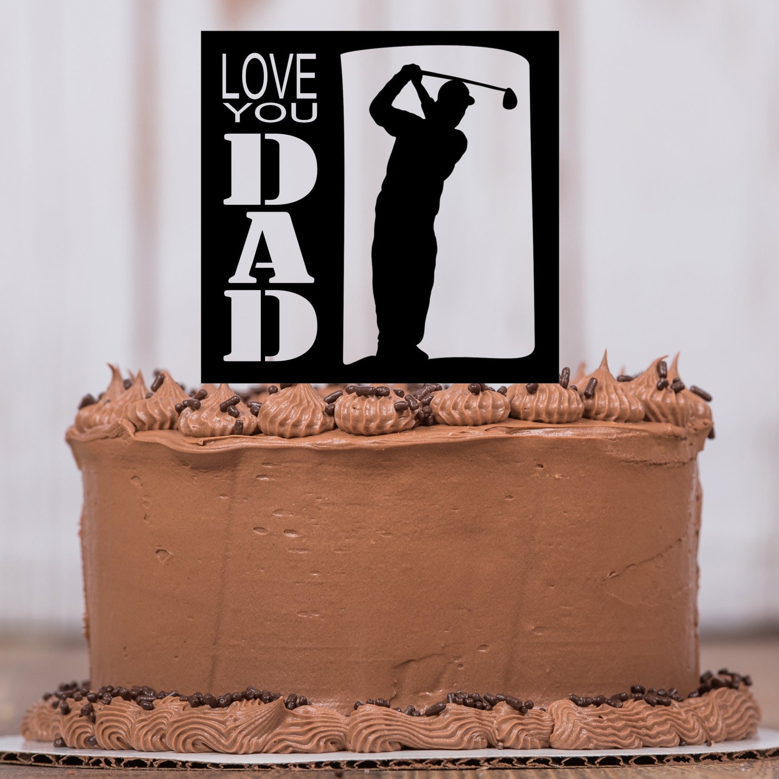 Golf Dad Cake Topper Evyanndesigns