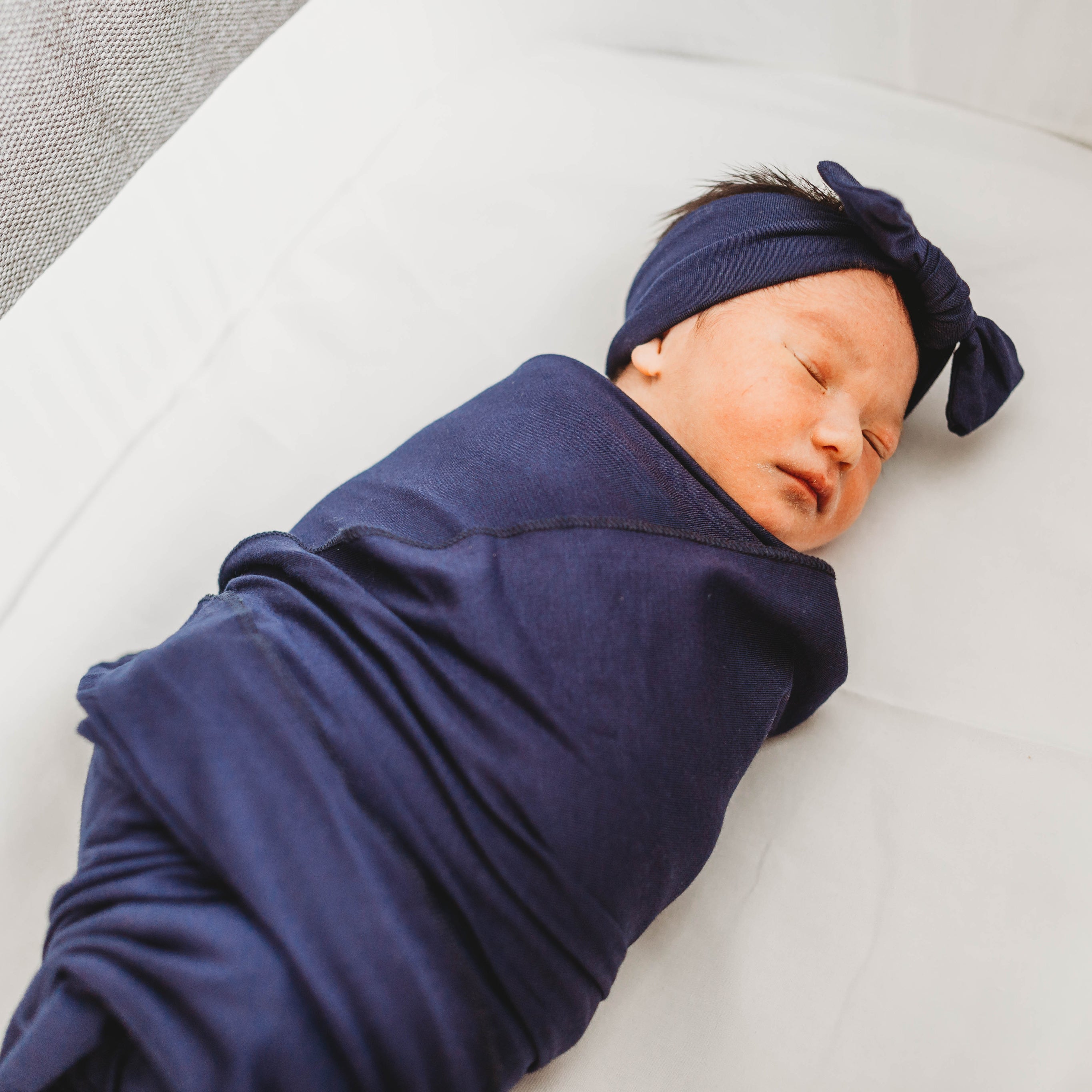 navy swaddle