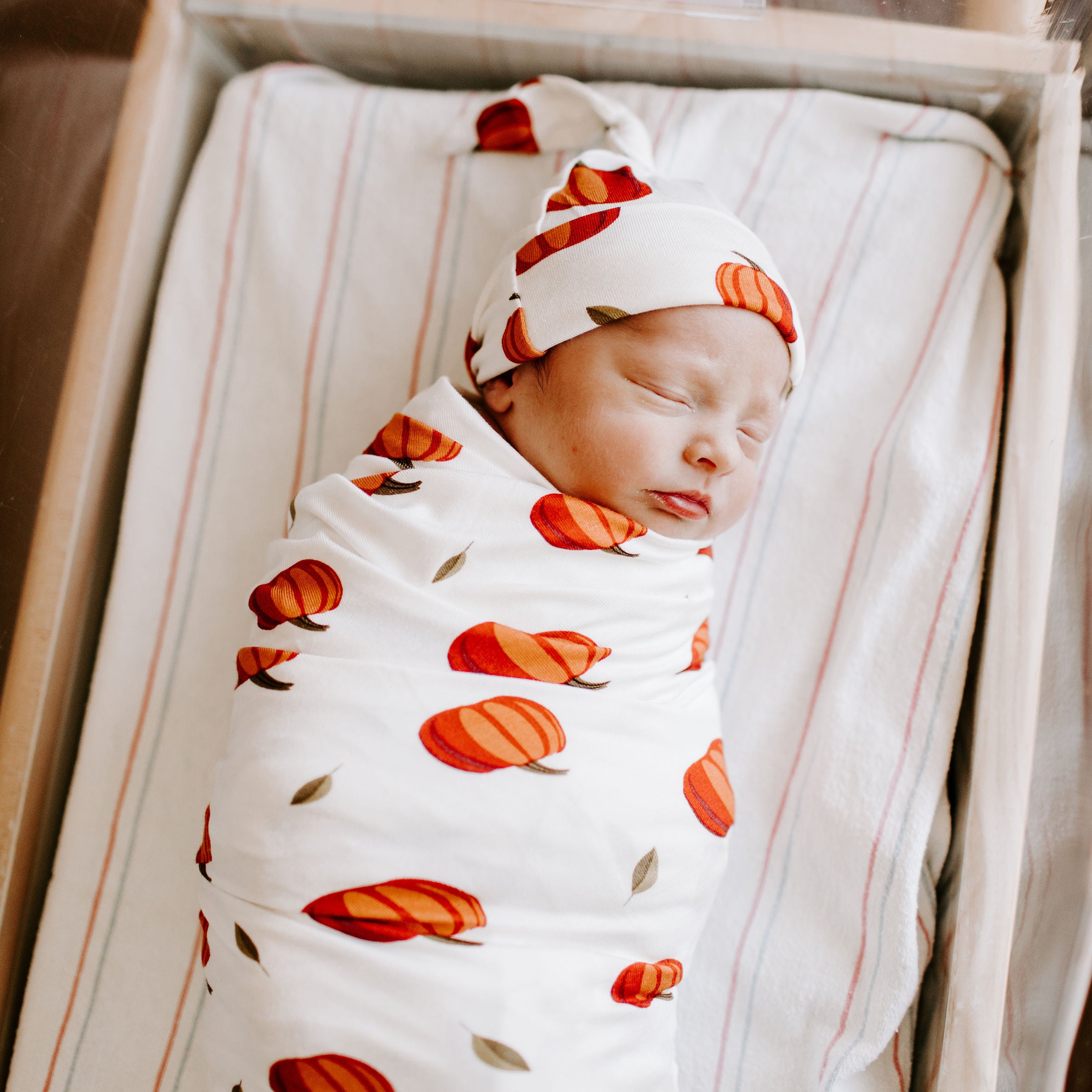 newborn hat and swaddle