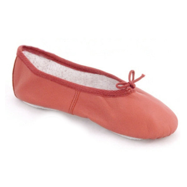 BASIC RED LEATHER BALLET SHOES - Click Dancewear