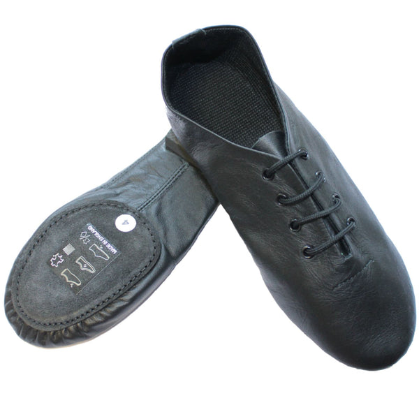 BLACK SPLIT SOLE JAZZ SHOE WITH SUEDE 