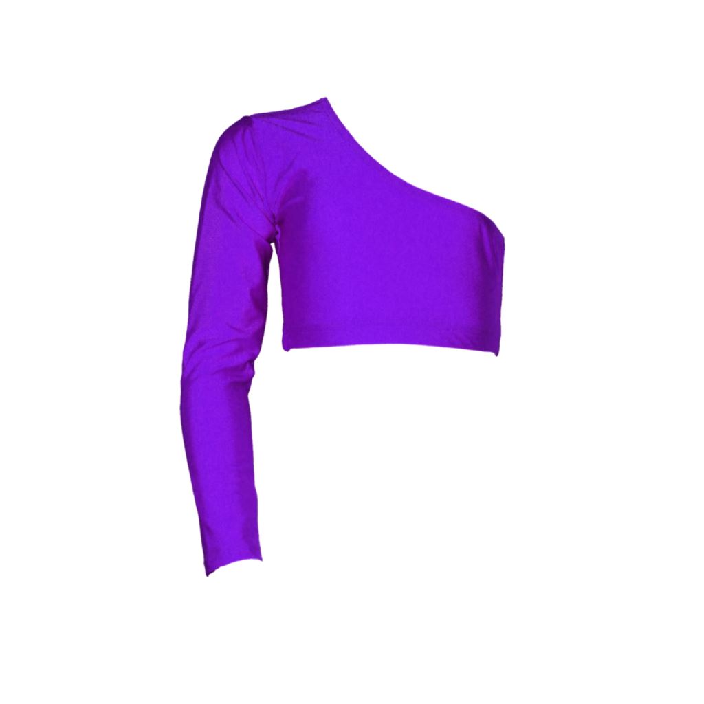 neon purple crop top