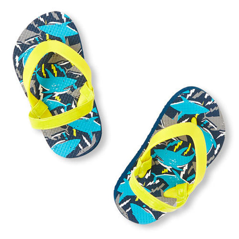 boys shark flip flops