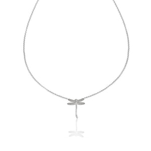 Tiny Silver Dragonfly Necklace – Trilogie