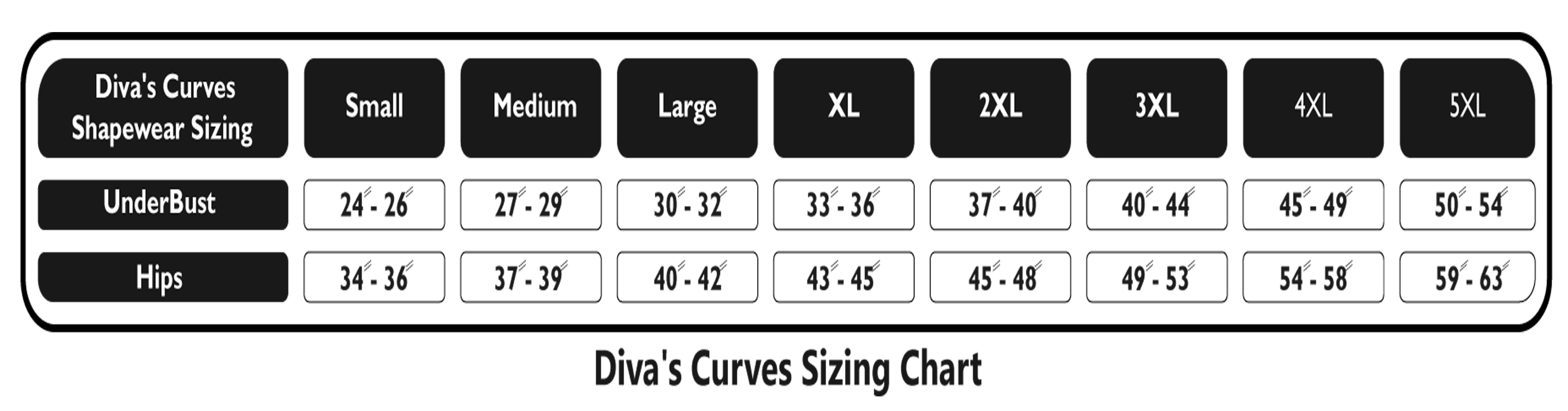 Yummie Shapewear Size Chart