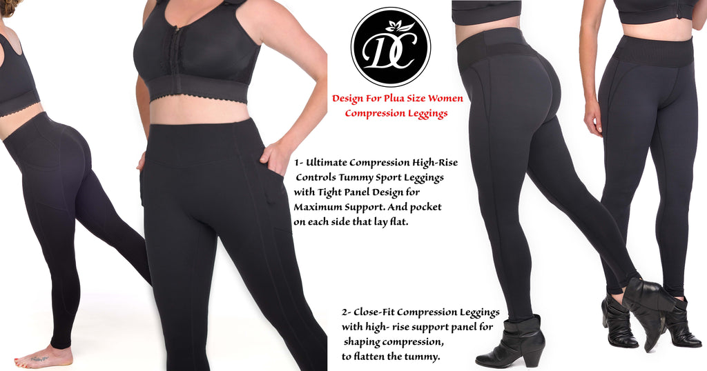 Diva's Curves Compression Leggings after losing weight to help with Sk