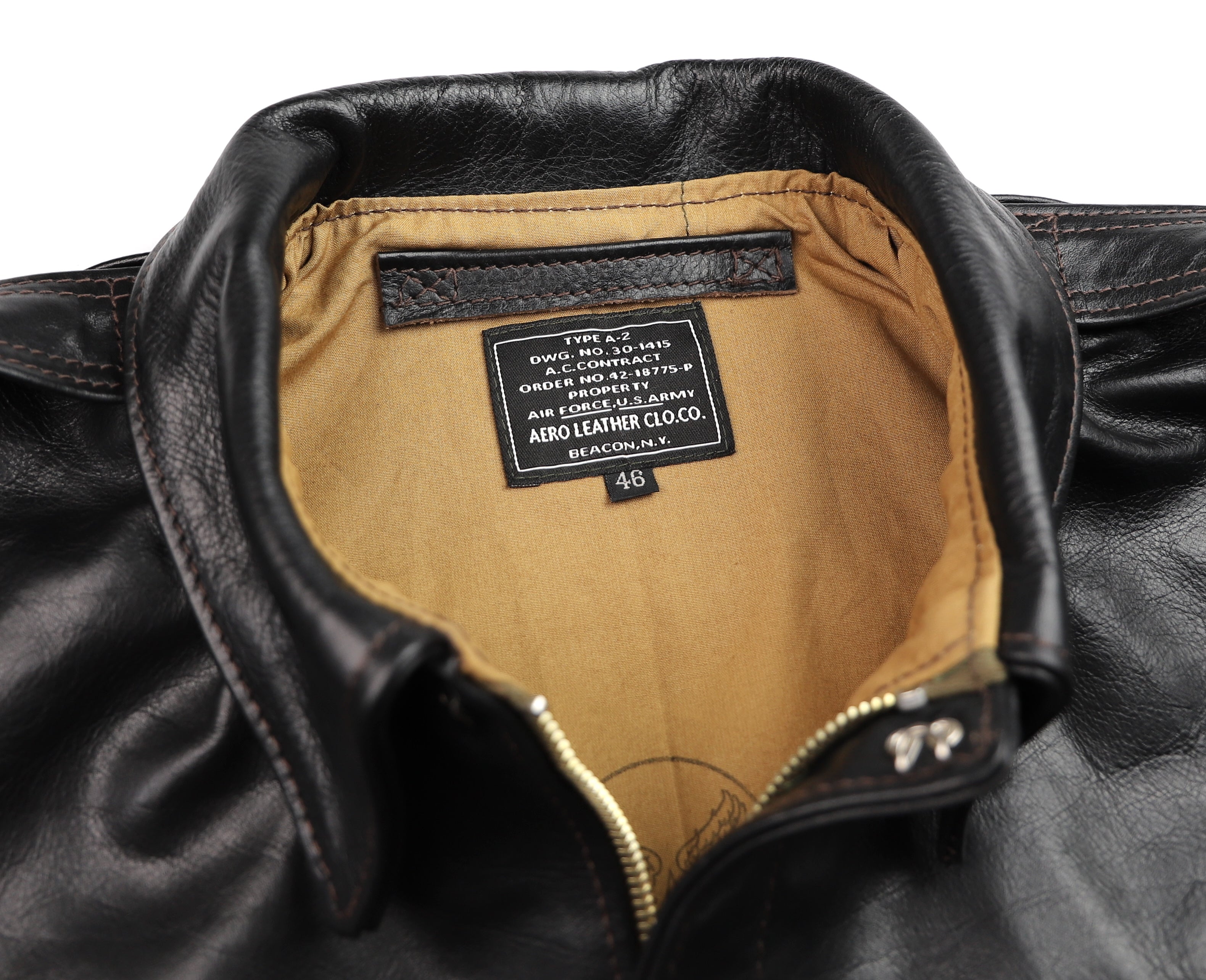 Aero A-2 Military Flight Jacket, size 46, Blackened Brown Vicenza Hors –  Thurston Bros Rough Wear LLC