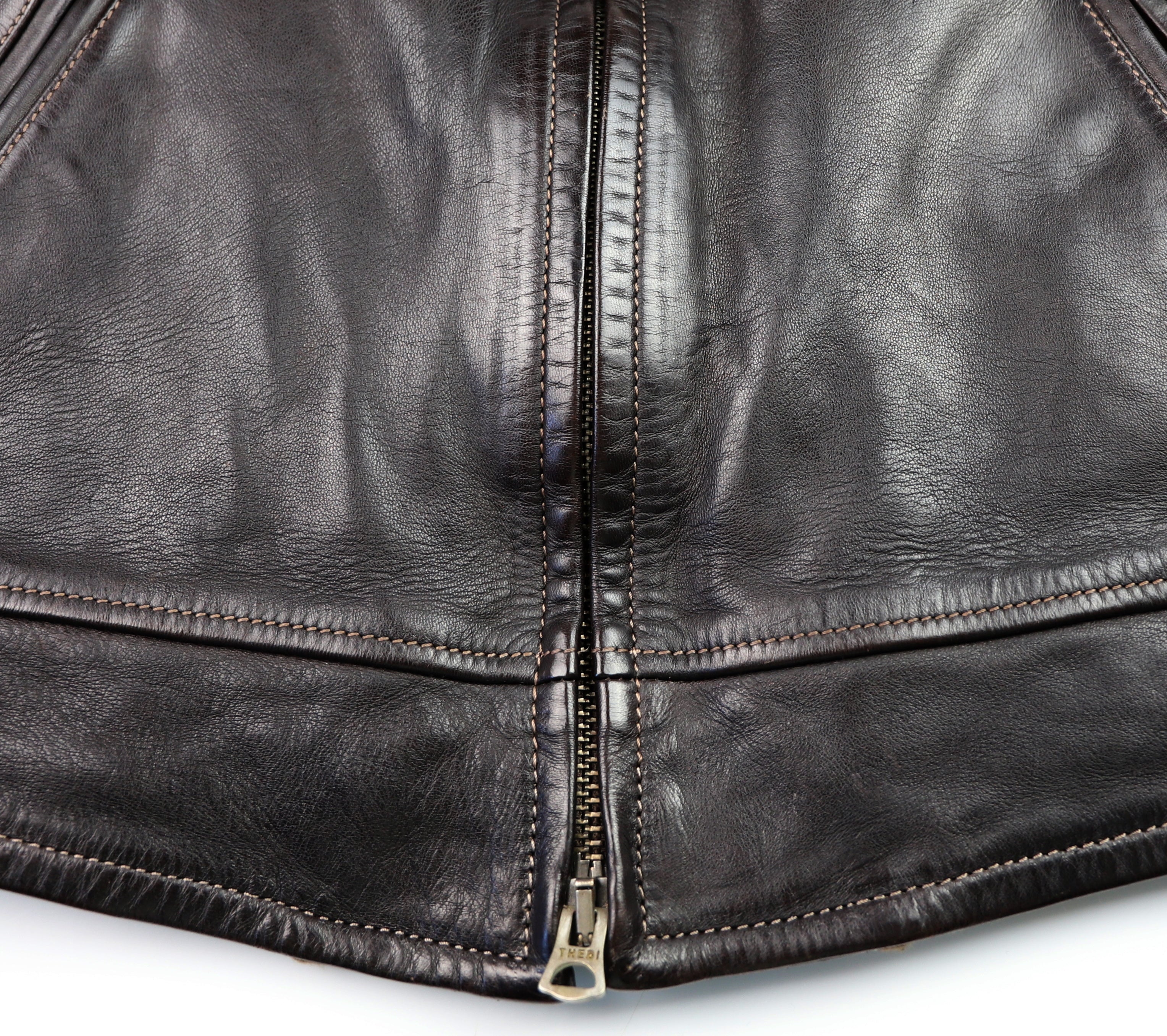 Thedi Markos Zip-Up Shawl Collar Jacket, size XL, Dark Brown Horsehide ...