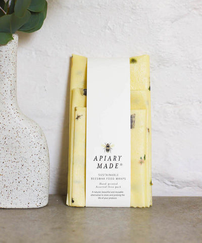 Apiary Made Illustrated Beeswax Wraps
