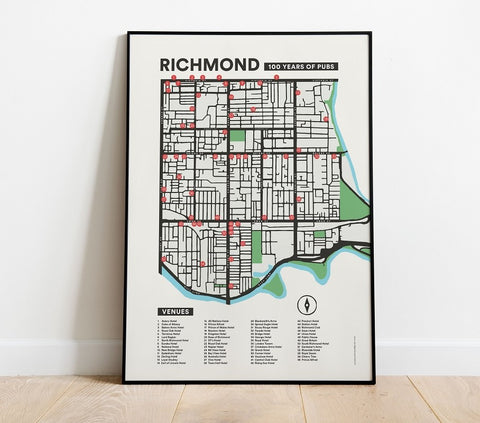Richmond 100 Years of Pubs Map