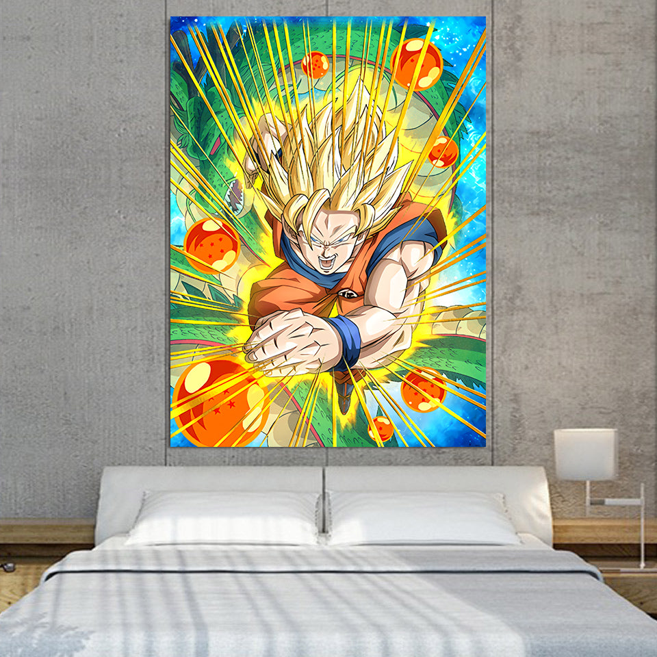 Dragon Ball AF Son Goku SSJ5 Powerful 1Pc Canvas Print — DBZ Store