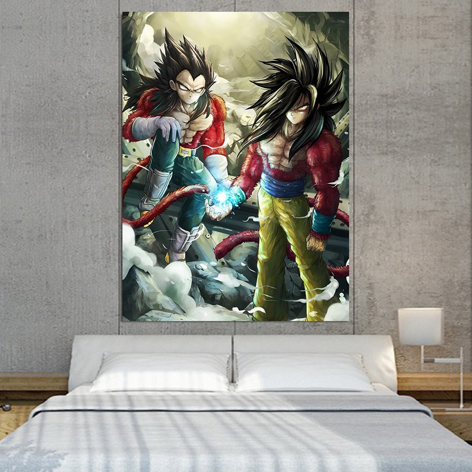 Wall Mural Goku and Vegeta, Dragon Ball Z Photo Wallpaper Children's, Kids  Room