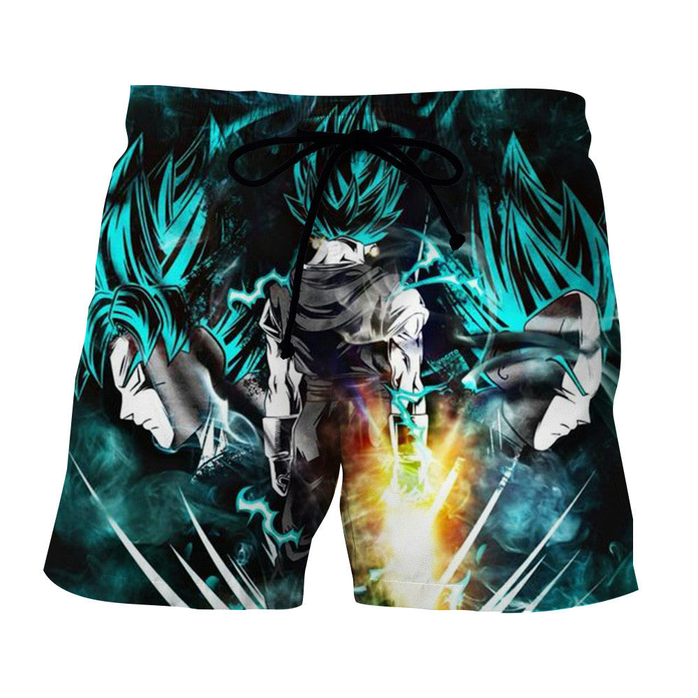 Dragon Ball Vegito Super Saiyan Power Up Potara Fusion Design Shorts -  Saiyan Stuff