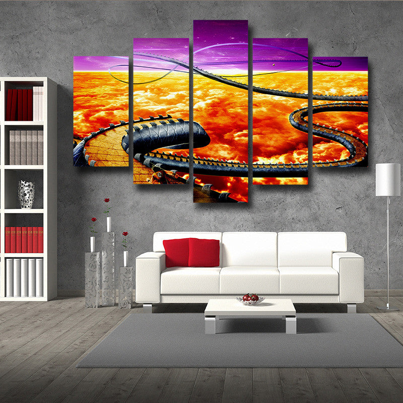 Dragon Ball Goku Run Snake Way Running 5pc Wall Art Decor Posters