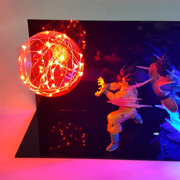 Son Goku vs Vegeta Fighting Flash Ball DIY LED Light Lamp ...