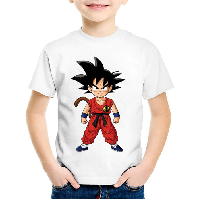 Dragon Ball Z The Fearless Kid Goku White Kids T-Shirt — Saiyan Stuff