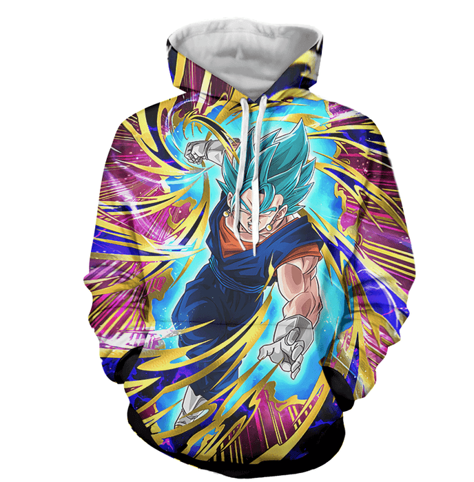 Azure Omnipotence Super Saiyan God Ss Vegito Print Hoodie