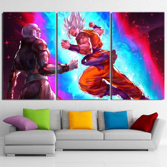 Dragon Ball Powerful Goku Vs Hit Dope Design 3pc Canvas