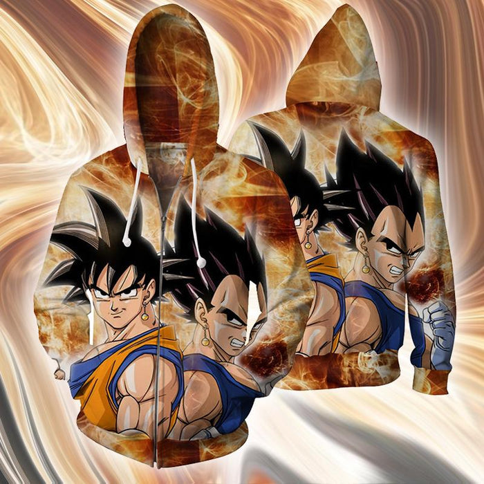 Dragon Ball Goku Vegeta Potara Fusion Cool Zip Up Hoodie ...