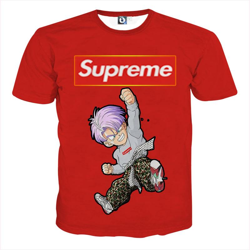 Supreme Kid Trunks Jumping Red Trendy Fashion T-shirt — Saiyan Stuff