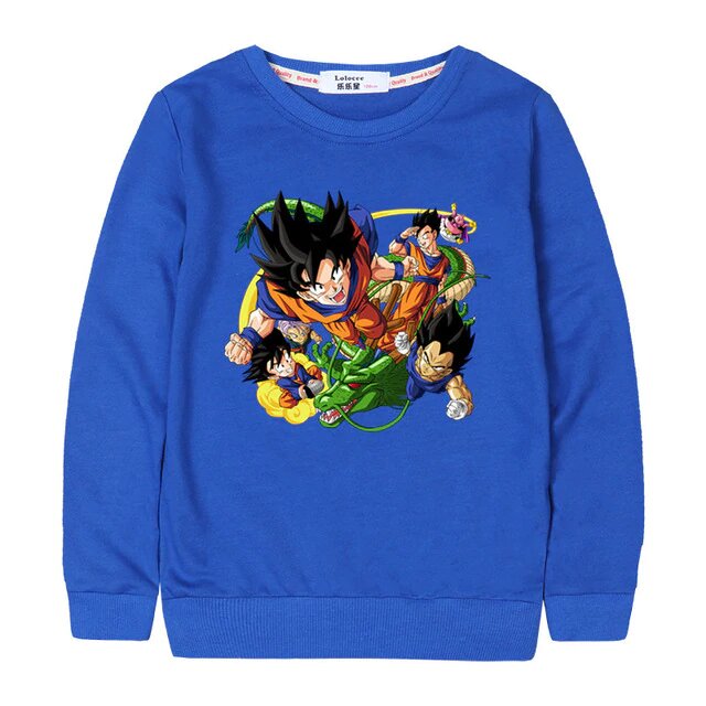 Goku Gohan Vegeta Majin Buu Kid Trunks Shenron Kids Sweatshirt