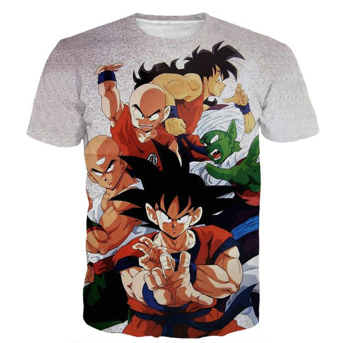 Dragon Ball Goku Piccolo Krillin Heroes Group Awesome Design T