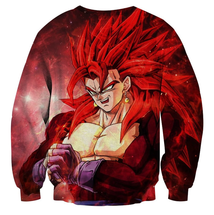 Dragon Ball Vegito 4 Red Super Saiyan Kaioken Cool Sweater