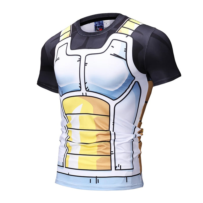 Dragon Ball Z Vegeta Cell Saga Battle Saiyan Armor Compression T-Shirt — Saiyan Stuff