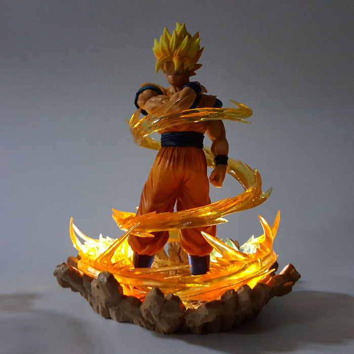 DBZ Super Saiyan Son Goku 2 Dope Pose Yellow Aura DIY 3D