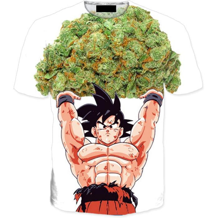 Dragon Ball Goku Ganja Weed Marijuana Spirit Bomb T Shirt