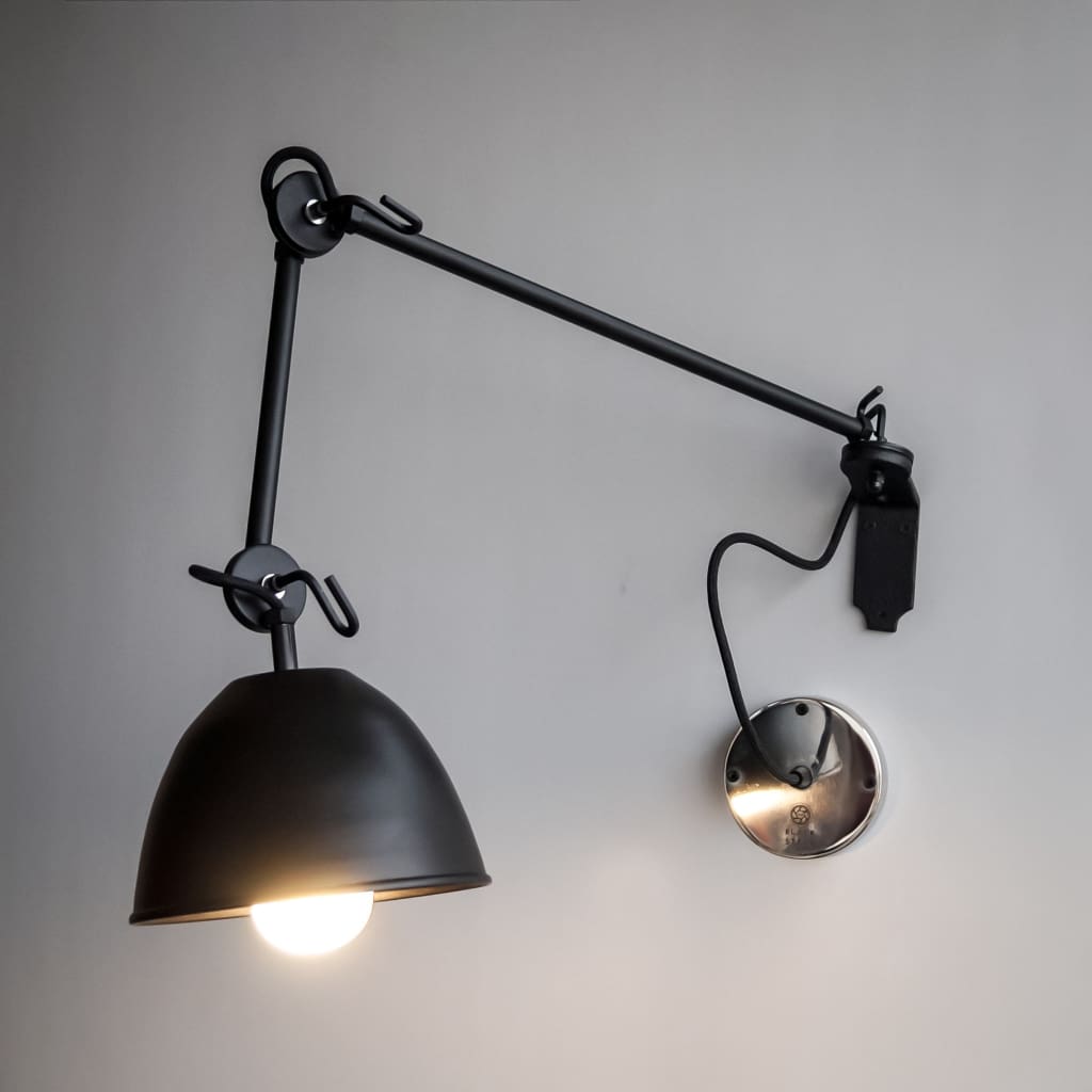 Galaxy Black Swing Arm Wall Lamp