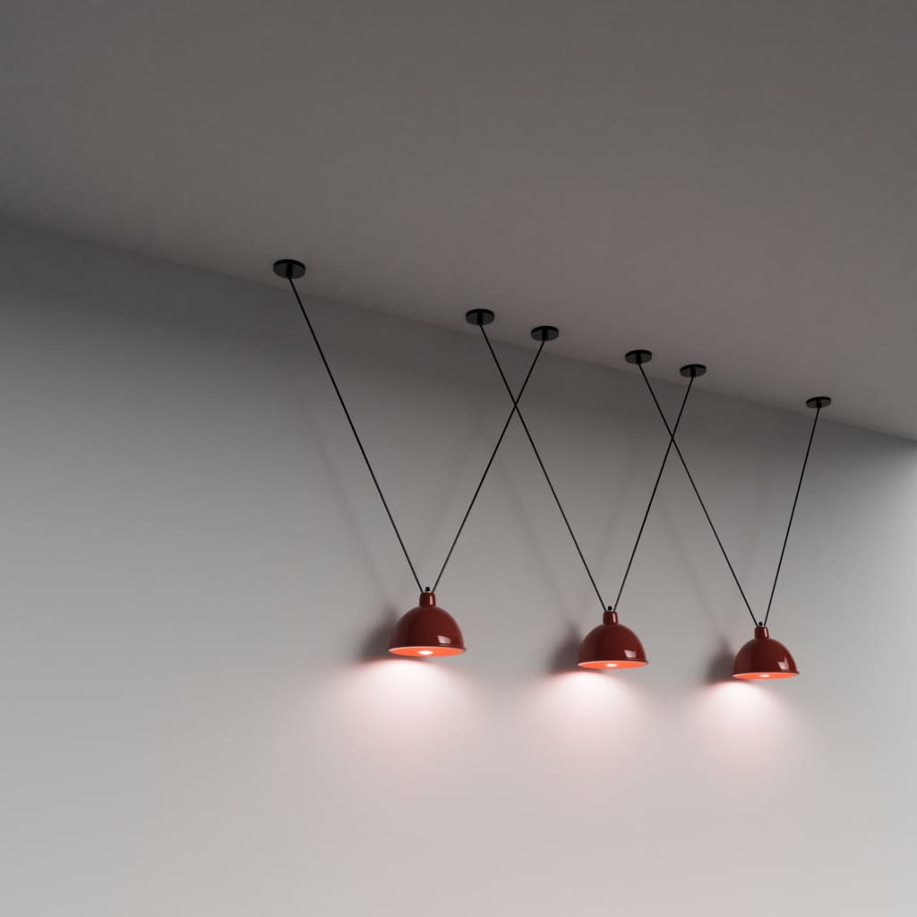 V Pendant Light Red Modern Cluster Lampshade Modern Design