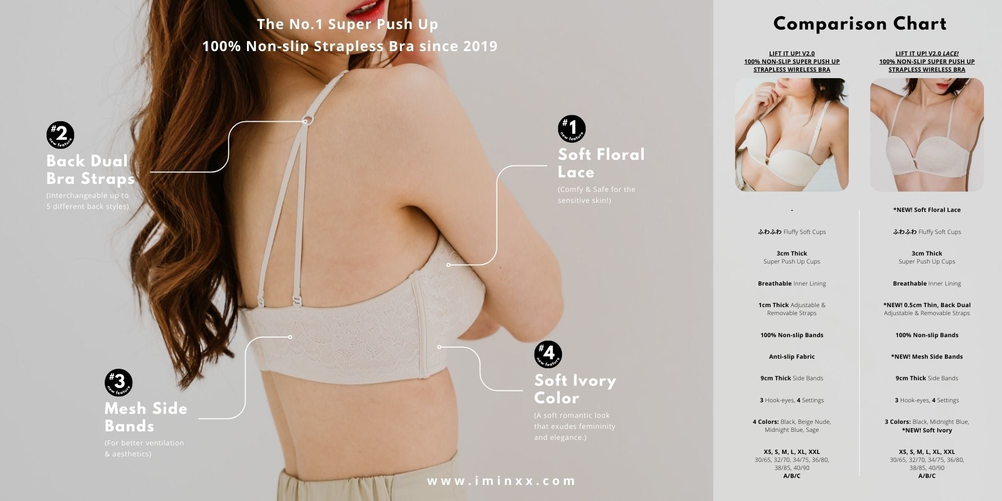 Yuxi - Plain Strapless Wireless Bra