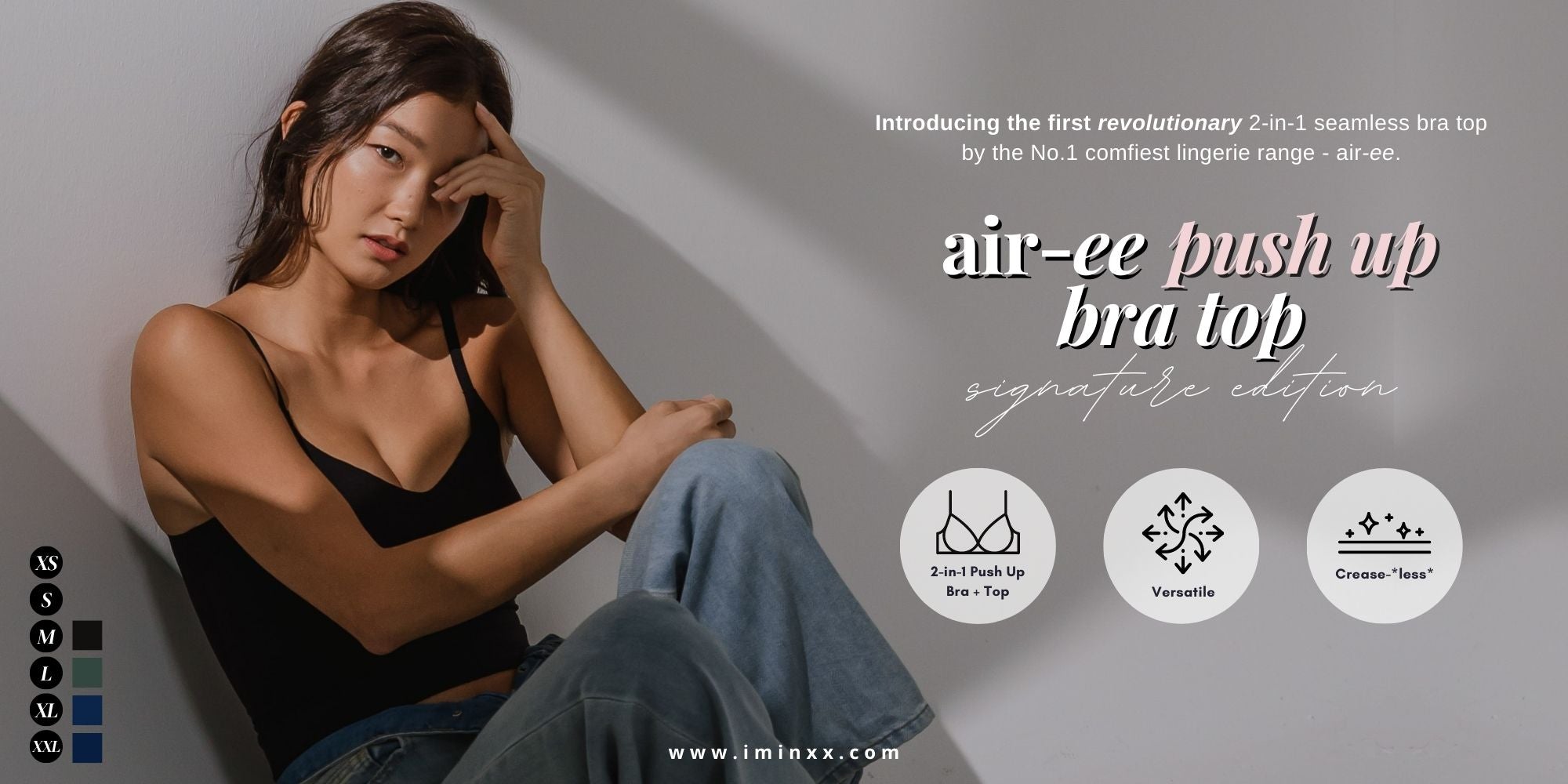 air-ee Seamless Push Up 2-in-1 Bra Top (Signature Edition) - Jewel Eme
