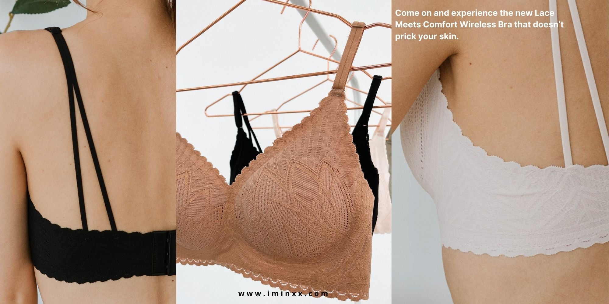 Lace Meets Comfort Seamless Wireless Bra Tagged 36C/80C