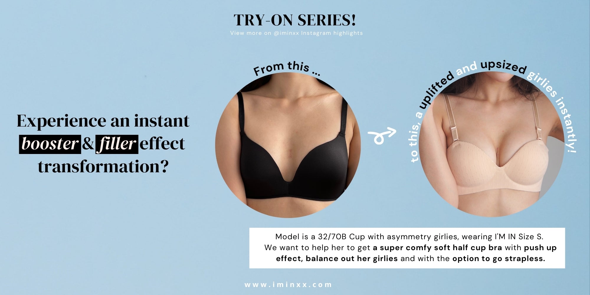 Oomph! Wireless Super Push Up Bra Tagged 32A/70A