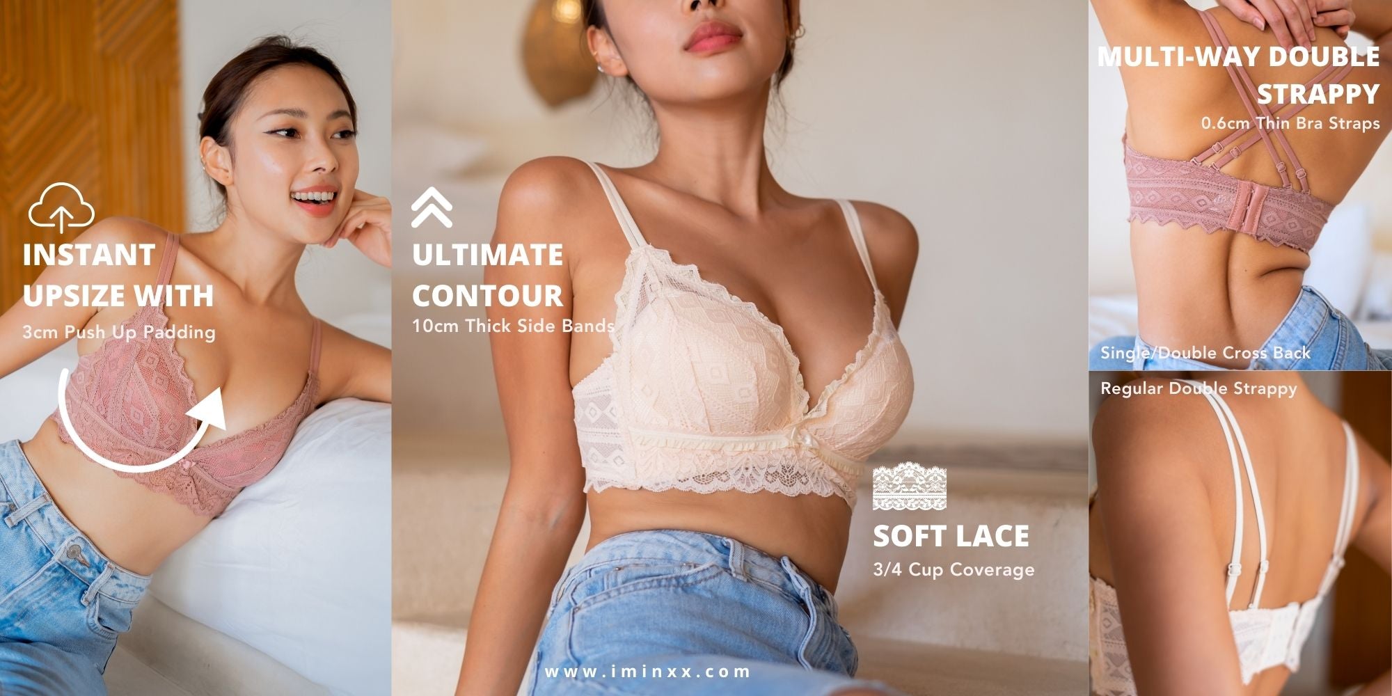 Lace Contour Super Push Up Wireless Bra