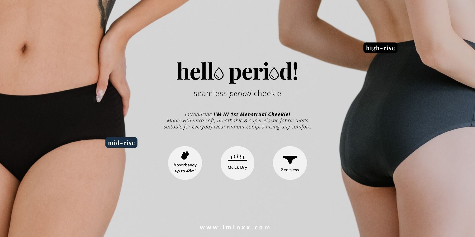 S-Shaper Menstrual Period Underwear for Women Seamless Cotton