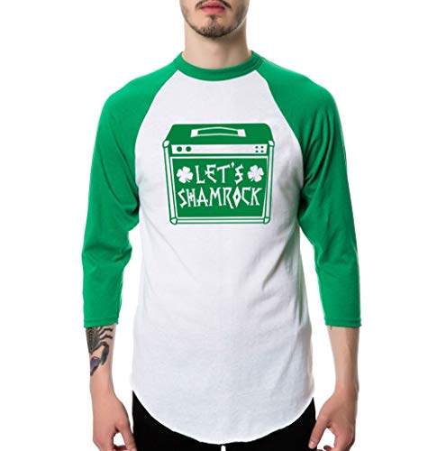 SignatureTshirts Unisex Let's Shamrock St. Patrick's Day Irish Funny Party 3/4 Sleeve Raglan