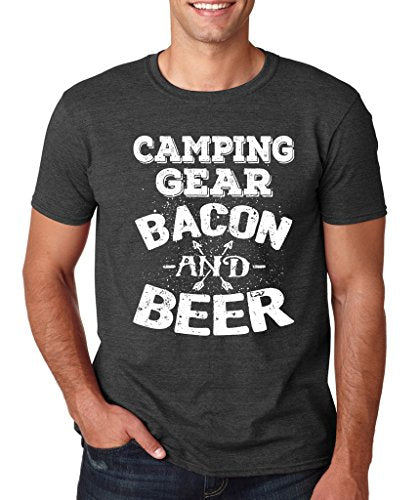 SignatureTshirts Men's Tee, Camping Gear Bacon and Beer- Funny & Cute Apparel - 50% Cotton/5