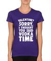 SignatureTshirts Woman's Crew Valentine? I Thought You Said Vodka Time Funny Shirt