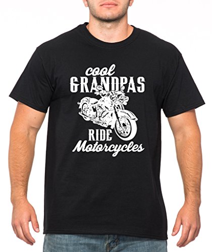 SignatureTshirts Men's Tee, Cool Grandpas Ride Motorcycles- Funny & Cute Apparel - 100% Cott