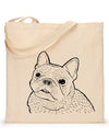 French Bulldog Tote Bag Canvas Reusable Grocery Bag Cute Dog Lover Pet Rescue Animal Mom Dad Birthday Gift Husband Wife Sister Valentines