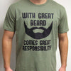 Funny Beard t Shirt Dad Shirt Grandpa Shirt Papa Shirt Gifts for Him With Great Beard Comes Great Responsibility Christmas Husband t shirt