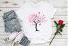 Cherry tree with Butterflies shirt, Sakura tree, Graphic shirt, Unisex Spring t-shirt, Nature, Cherry blossom, Christmas Gift idea