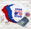 4th of July Shirt Kids, Toddler 4th of July Baby Outfit, Star Spangled Stud, Memorial Day Tshirt, Toddler Boy Fourth of July Shirt, Patriot
