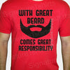 Funny Beard tshirt for men Grandpa Gifts Papa Gift ideas for Him With Great Beard Comes Great Responsibility Husband Gifts Fathers Day Gifts