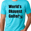 tshirt - Mens tshirt - Gift for Golfer - Husband Gift - Worlds Okayest Golfer - Mens T shirt - Golf shirt-Anniversary Gifts for Men golfer