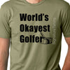 tshirt - Mens tshirt - Gift for Golfer - Husband Gift - Worlds Okayest Golfer - Mens T shirt - Golf shirt-Anniversary Gifts for Men golfer